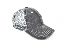 011-pigment leopard printed mesh - white