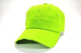 PLAIN COTTON VINTAGE DAD CAP LIME GREEN