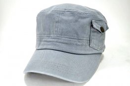 PLAIN COTTON CADET POCKET CAP L.GREY