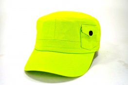 PLAIN COTTON CADET POCKET CAP LIME GREEN