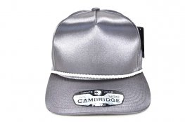 PB-273 5PANEL ROPE SATIN SNAP CAP - GRAY