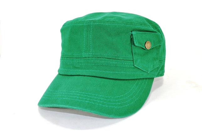 PLAIN COTTON CADET POCKET CAP K.GREEN