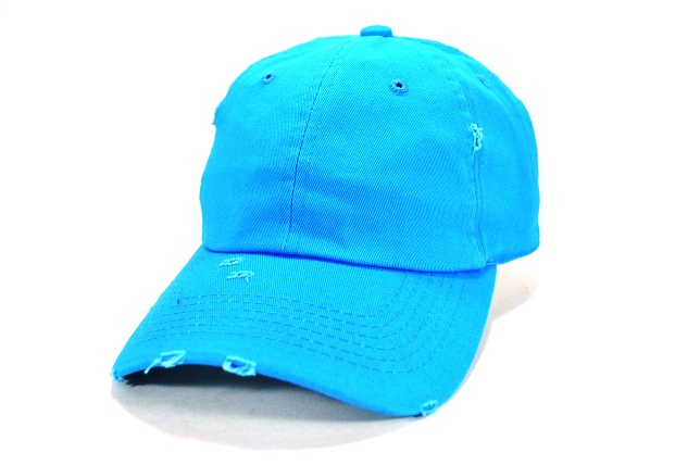PLAIN COTTON VINTAGE DAD CAP AQUA BLUE