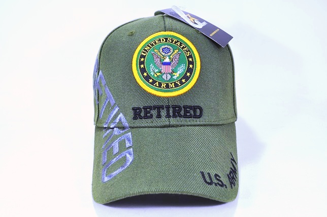 ARMY-025 ARMY RETIRED SIDE EMB - OLIVE