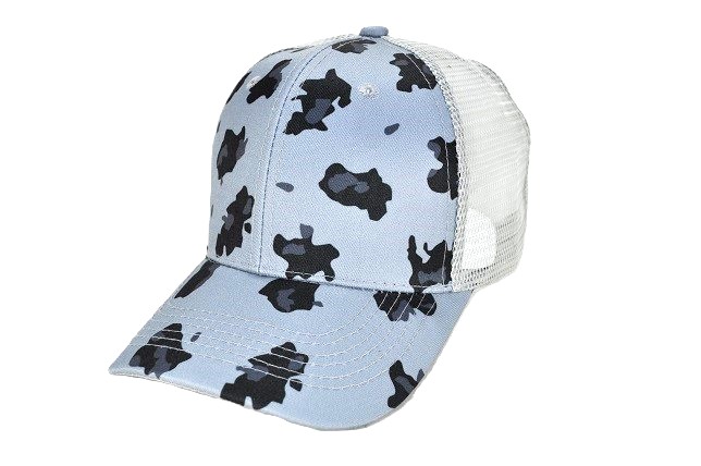 COW-003COW PRINTED TRUCKER GREY