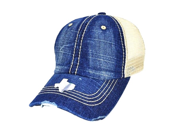 TS-005 PIGMENT VINTAGE THICK STITCH MESH CAP B.DENIM/KHAKI