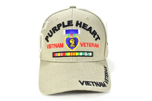 MI-311 PURPLE HEART VIETNAM VET - KHAKI