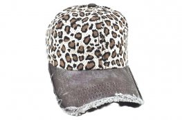 039-Leopard vintage brim velcro cap brown/brown leopard