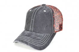 076-pigment leopard printed mesh - red leopard mesh