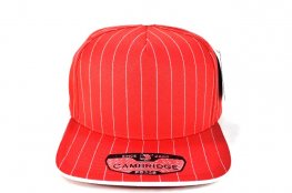 PB-328 5PANEL STRIPE SNAPBACK - RED