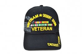 MI-220 VIETNAM- DESERT STORM VETERAN - BLACK