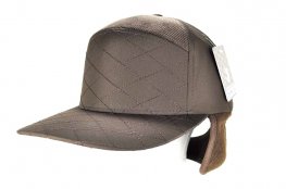 QUILT- 7PANEL POLYGON QUILT HIGH FRAME EARFLAP - BROWN