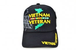 MI-243 VIETNAM VETERAN (MAP) - BLACK