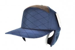 QUILT- 7PANEL POLYGON QUILT HIGH FRAME EARFLAP - NAVY