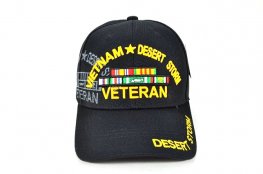 MI-220 VIETNAM- DESERT STORM VETERAN - BLACK