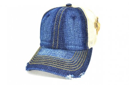 NP-005 PIGMENT NEW STITCH BRIM LINE BLACK/KHAKI MESH