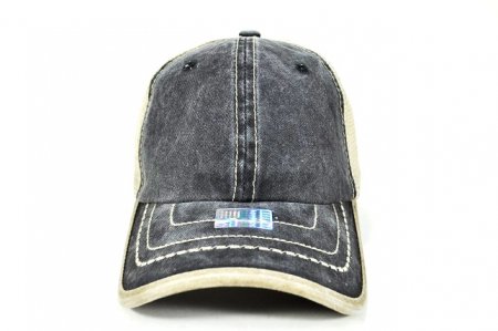 NP-005 PIGMENT NEW STITCH BRIM LINE BLACK/KHAKI MESH