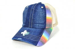 035-PIGMENT B.DENIM SIDE SERAPE/BEIGE MESH