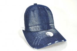 TS-3 3scratchs vintage mesh back blue denim/white