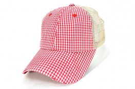 ZH-001 Zingham mesh trucker cap - red/beige