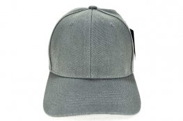 PLAIN 100% ACRYLIC VELCRO CAP-D.GREY