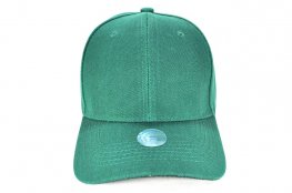 PLAIN 100% ACRYLIC VELCRO CAP-HUNTER GREEN