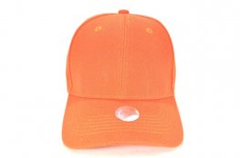 PLAIN 100% ACRYLIC VELCRO CAP-ORANGE