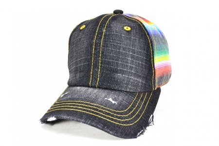 056-SOLID-PIGMENT-VISOR-BRIM-VINTAGE(BLACK&KHAKI)