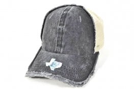 040-PIGMENT RAGGEDY PANEL MESH VELCRO BLACK/KHAKI MESH