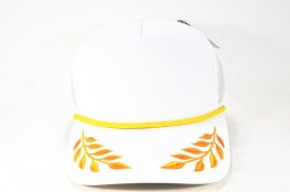 PB-306 5PANEL SPONGE BAY LEAF - WHITE