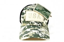 AF-22 AMERICAN FLAG LOGO PATCH CAP- DIGITAL CAMO