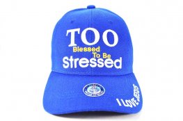 CC-3 TOO BLESSED TO BE STRESSED - ROYAL BLUE