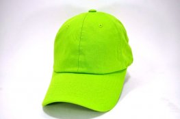 PLAIN COTTON DAD CAP LIME GREEN