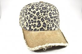 040-Leopard vintage brim velcro cap khaki/khaki leopard