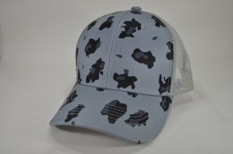 COW-003COW PRINTED TRUCKER GREY