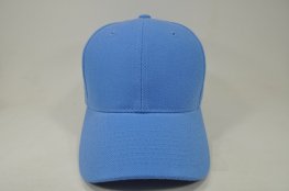 PLAIN 100% ACRYLIC VELCRO CAP-SKY BLUE