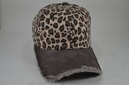 039-Leopard vintage brim velcro cap brown/brown leopard