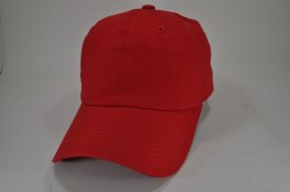 PLAIN COTTON DAD CAP RED