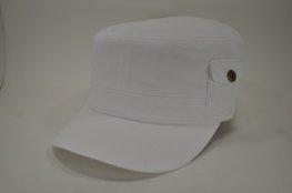 PLAIN COTTON CADET POCKET CAP WHITE