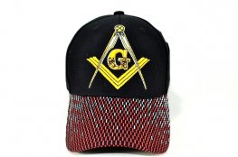 MS-018 MASON VELCRO CAP- RED/BLACK