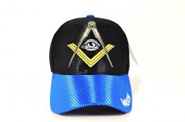 MS-029 MASON VELCRO CAP- ROYAL/BLACK