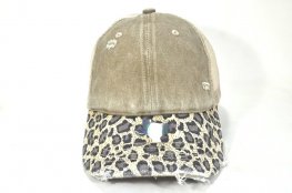 032-MONKEY WASHED 2TONE KHAKI/KHAKI LEOPARD BRIM