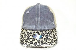 031-MONKEY WASHED 2TONE GREY/KHAKI LEOPARD BRIM