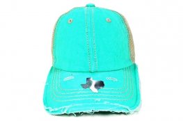 050-SOLID-PIGMENT-VISOR-BRIM-VINTAGE(TEAL&KHAKI)