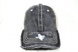 056-SOLID-PIGMENT-VISOR-BRIM-VINTAGE(BLACK&KHAKI)