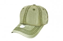 SEAMED WASH COTTON PLAIN - OLIVE