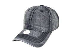 SEAMED WASH COTTON PLAIN - BLACK DENIM