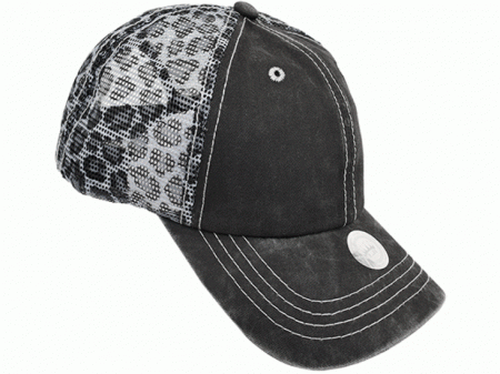 004-pigment leopard printed mesh(Grey)