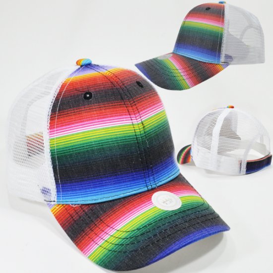 009-SERAPE TRUCKER HARD MESH WHITE