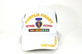 MI-311 PURPLE HEART VIETNAM VET - WHITE